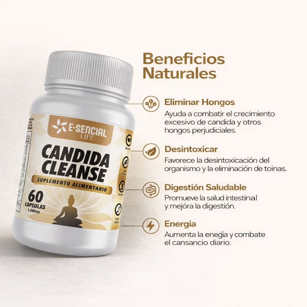 Candida Cleanse E-Sencial Life 60 cápsulas
